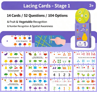 Cartes de puzzle à enfiler pour enfants, jeu d'entraînement à la pensée logique, jouet éducatif précoce, cadeau pour les tout-petits de 3 ans et plus, idéal pour la maternelle