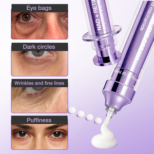 RONGZE Reduce las Ojeras, Suaviza las Líneas Finas, Aumenta la Firmeza, Fórmula con Ceramidas, Péptidos, NAD+ y Retinol, Crema Contorno de Ojos Antienvejecimiento - Product Image 4