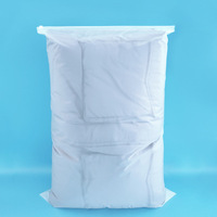 Sac transparent givré à fermeture éclair en plastique PE de grande taille pour vêtements, doudoune, rideau, emballage avec logo