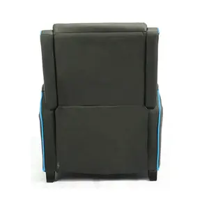Silla ergonómica de cuero PU reclinable para Gaming, sofá individual con reposapiés