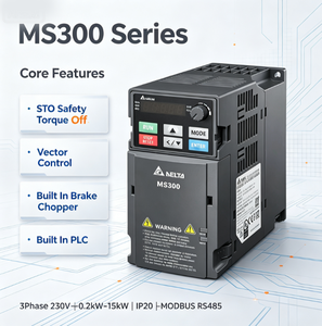Variador de Frecuencia (VFD) Serie MS300, Trifásico, 230V, 0.4kW-15kW, IP20, Control Vectorial STO para Ventiladores y Bombas, ¡Gran Venta! - Product Image 2