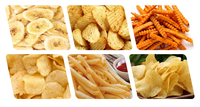 Aanpasbare automatische friet-/aardappelchipsfriteuse & verwerkingsmachine voor groenten, hoge capaciteit, duurzaam, voordelig