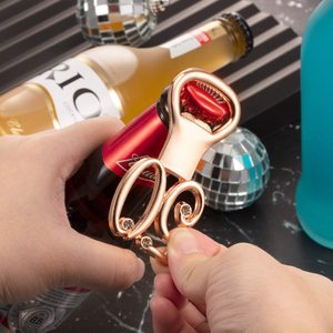 Abridor de Botellas Dorado con Pedrería para <span class=keywords><strong>50</strong></span> Aniversario de Bodas, <span class=keywords><strong>Regalo</strong></span> Perfecto para Invitados, Decoración de Fiestas, Graduaciones y Pascua - Product Image 4