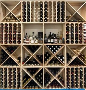 Étagères à vin en bois de grande capacité, <span class=keywords><strong>support</strong></span> de rangement <span class=keywords><strong>pour</strong></span> bouteilles de vin <span class=keywords><strong>pour</strong></span> la décoration de la salle à manger du <span class=keywords><strong>bar</strong></span> à domicile - Product Image 3