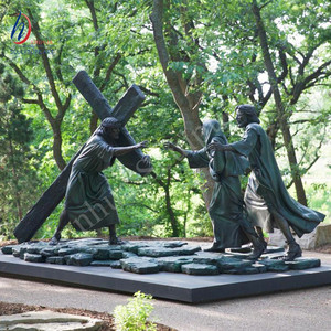 14 Bronze Stations Du <span class=keywords><strong>Chemin</strong></span> De Croix Jésus Christ Sculpture - Product Image 4