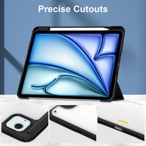 <span class=keywords><strong>Smart</strong></span> <span class=keywords><strong>Folio</strong></span> Cover Coque arrière en acrylique entièrement transparente pour <span class=keywords><strong>Apple</strong></span> iPad Air 13 2025/2024 Coque antichoc pour tablette TPU - Product Image 4