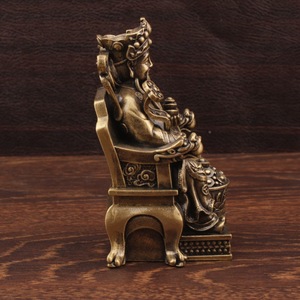 Figurine du dieu de la richesse en laiton, 10.7cm de hauteur, décoration de table, ornement du nouvel an chinois - Product Image 4