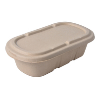 Senang01 Jetable 700ml 850ml 1000ml Pâte à Papier Bagasse Biodégradable Déjeuner Boîte de Canne à Sucre
