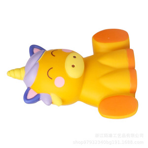 Cute Unicorn Fidget Toy Plush Slow <b>Rebound</b> Sitting Animal Stress Relief For Kids 2 To 4 Years Unisex Plastic Decor - Product Image 2