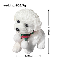 Juguete de peluche de perro TPR simulado, hecho a mano, para descompresión, alivio del estrés y la ansiedad, juguete de animal de peluche para apretar.