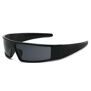 Nouvelles lunettes de soleil deux-en-un pour femmes, protection UV375 classe 2, monture PC, verres AC, noir brillant - Product Image 1