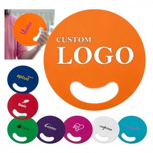 Customized Handheld Bladeless Fan UV Logo Printing Round Smile Fan , Promotional & Advertising <b>Gifts</b> - Product Image 1