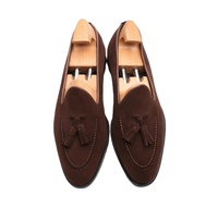Chaussures mocassins pour hommes OME en daim/nubuck, imperméables, à motif écossais, avec fermeture à enfiler, chaussures de soirée