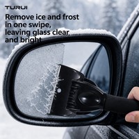 Grattoir à glace portable pour voiture, outil de nettoyage de vitres automobiles, pelle à neige avec poignée ergonomique en mousse souple