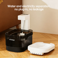Purificateur d'eau potable pour animaux de compagnie, 2L, étanche, alimenté par batterie, pour chats et chiens, distributeur d'eau intelligent automatique USB, filtre