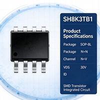 SH8K3TB1 Dual N Channel MOSFET 30V 6A Mode Peningkatan SOP-8L Transistor SMD Pemasangan Permukaan untuk Pengelolaan Daya dan Pengalihan Beban