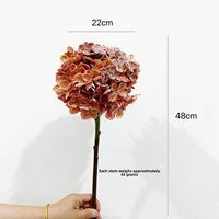 Bunga Hydrangea, Bunga Buatan Gaya Eropa, Hydrangea Tunggal, Dekorasi Fotografi Rumah, Pembuatan Lanskap