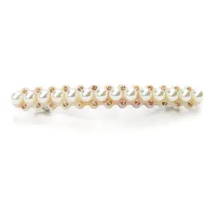 Wedding Bridal Ornaments Artificial Pearl Hair Clip, Pearl Wrapped Bobby Pin Barrettes For Women