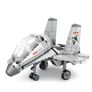 Juhang-Juego de bloques de construcción modelo Avión de tiburón volador, juguete de construcción con ladrillos serie militar, J-15, regalo de Navidad, 89009