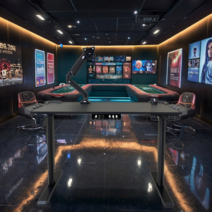 Tùy chỉnh có thể điều chỉnh RGB đèn Led đứng bàn máy tính bàn văn phòng nhà chơi game Bàn nâng Bàn Kim Loại - Product Image 6