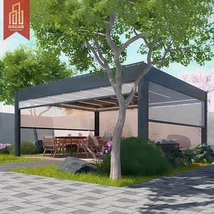 <span class=keywords><strong>Pergola</strong></span> motorisée à lames orientables en aluminium, nouveau design de luxe avec stores en verre coulissants, <span class=keywords><strong>pergola</strong></span> rétractable pour jardin, patio, cour arrière - Product Image 1