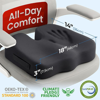 Coussin de siège SUREWALHOME pour chaises de bureau, soulagement de la douleur du coccyx, soulagement de la pression et de la sciatique, coussin de bureau pour jeux