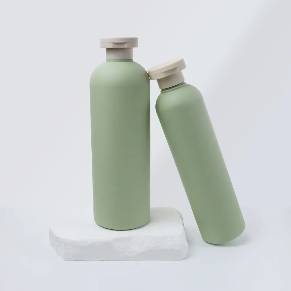 New Style Cosmetic Packaging 200ml 260ml 300ml 400ml 500ml HDPE Plastic Lotion Bottle With Flip Top Cap