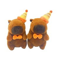 Peluche Capybara de 8 pouces, cadeau d'anniversaire, rembourrage en coton PP, animal en peluche pour les 14 ans et plus