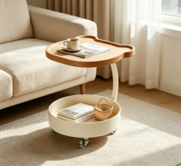 Table basse en MDF en forme d'ours, portable, mobile, avec rangement, durable, moderne, minimaliste, écologique, décorative pour la maison