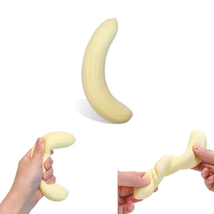 En stock aux États-Unis, Lot de 3 pièces Kawaii, Jouet sensoriel anti-stress à presser, à remontée lente, en forme de banane, texture Mochi Crème, Nouveauté promotionnelle - Product Image 6