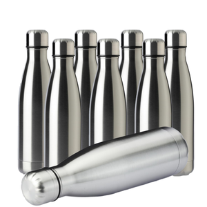 Bouteille d'eau sport à double paroi en acier inoxydable de 17 oz, à ouverture étroite, en forme de cola, plusieurs tailles disponibles, articles de boisson - Product Image 1