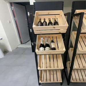 Chất lượng cao tùy chỉnh kim loại siêu thị thiết bị Heavy-Duty Trái Cây Rau kệ trưng bày với chất lượng gỗ kệ lưu trữ - Product Image 3