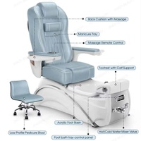Fauteuil de pédicure magnétique personnalisé avec bain de pieds à remous, fauteuil de pédicure de luxe pour spa des ongles