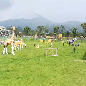 รูปปั้นกอริลลารูปช้างและยีราฟรูปปั้นไฟเบอร์กลาสทำจากเรซินสำหรับตกแต่งสวนกลางแจ้งขนาดเท่าสัตว์เลี้ยงในฟาร์ม - Product Image 2