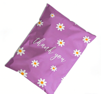 Sacs d'expédition en polyéthylène à motif floral violet, auto-adhésifs, imperméables, pour l'emballage de colis de marques féminines