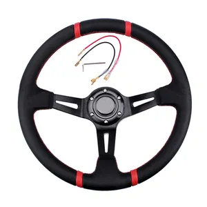 Personalizar Volante Deportivo prato profundo JDM Drift Racing Universal suporte de corrida acrílico volante do carro