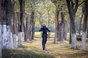 Patinete Eléctrico Plegable para Adultos Hawk de 250W con Motor sin Escobillas, Suspensión Completa, Impermeable, Alcance de 70 km, UE - Product Image 2