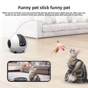 ของเล่นแมวหุ่นยนต์อัจฉริยะ, เครื่องตรวจสอบสัตว์เลี้ยงแบบไฟฟ้า, ลูกบอลล่อแมวไร้สาย WiFi - Product Image 4