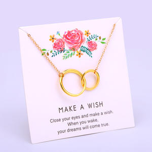 Collar de regalo de cumpleaños para dama de honor, madrina, esposa, Alma, hermana, mejor amiga, enlace circular para niña, collar circular - Product Image 1