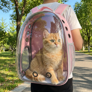 Alla moda di grande capacità zaino per animali domestici con chiusura a cerniera trasparente capsula spaziale gabbia per gatti portatile per gatti in uscita - Product Image 6