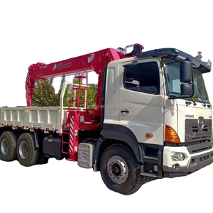 رافعة صلبة 6 × 4 Hino 10 طن رافعة مركبة 10-12 طن رافعة يونيك رافعة مستقيمة تلسكوبية رافعة شاحنة - Product Image 1