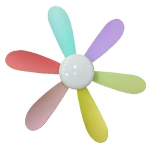 Flower <b>Fan</b> Light 40W LED <b>Ceiling</b> Mount <b>Remote</b> <b>Control</b> With Light Flush Mount Plastic Blade 6 Blades Colorful - Product Image 5