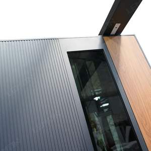 Portes d'entrée pivotantes en aluminium noires résidentielles américaines pour maison, résistantes aux impacts d'ouragan, antivol, avec design en grille de verre - Product Image 5