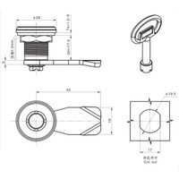 Prix usine armoire boîte aux lettres tiroir Rv compartiment camping-car stockage porte loquet serrure à came
