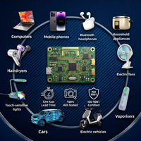 Carte de développement PCBA FR4 multicouche personnalisée avec 1 à 6 OZ de cuivre pour appareils IoT - Service de prototypage rapide OEM/ODM