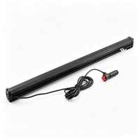 Barre lumineuse LED 8-28W à 6 modes stroboscopiques, 10-36 pouces, boîtier en aluminium, grille de toit, plusieurs couleurs, lumière linéaire longue et clignotante pour véhicule