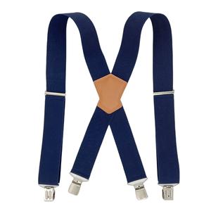 Heavy Duty X-Back Work Tirantes para hombres con parche de cuero y clips fuertes - Product Image 1