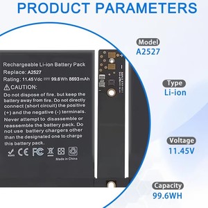 Аккумулятор для ноутбука Jiazijia A2527 для MacBook Pro 16 дюймов A2485 (поздно 2021) EMC3651, EMC3651 MK1E3LL/A MK183LL/A MK1F3LL/A MK193LL/A - Product Image 2