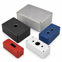 Kotak Die Cast Aluminium Multi-Ukuran yang Dapat Disesuaikan untuk Pengeboran/Pengecatan, Belum Dicat, DIY Stomp Box untuk Pedal Kaki Gitar, Pabrik OEM