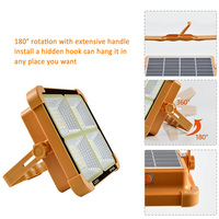 Nouvelle Arrivée Projecteur LED RGB Portable en ABS Rechargeable IP65 100W/200W avec Charge Solaire USB et Mise au Point Réglable